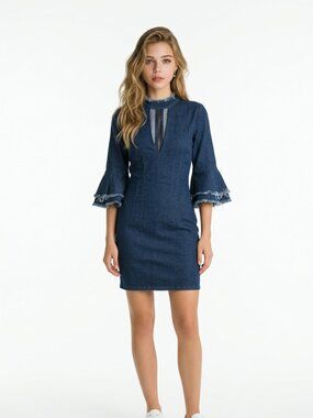 denim sheath dress